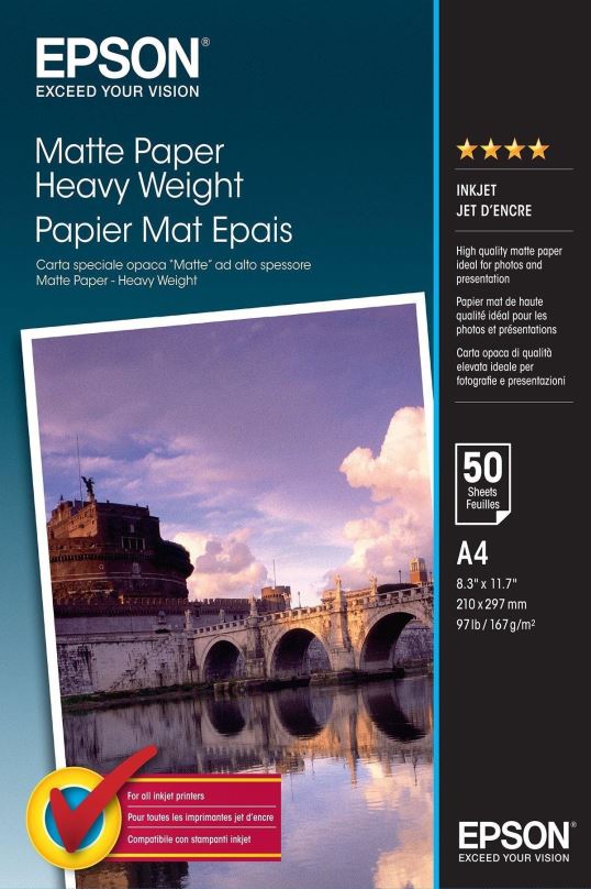 Fotopapír Epson Matte Paper Heavy Weight - A4 - 50 listů