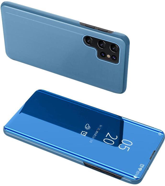 Pouzdro na mobil MG Clear View knížkové pouzdro pro Samsung Galaxy S23 Ultra, modré