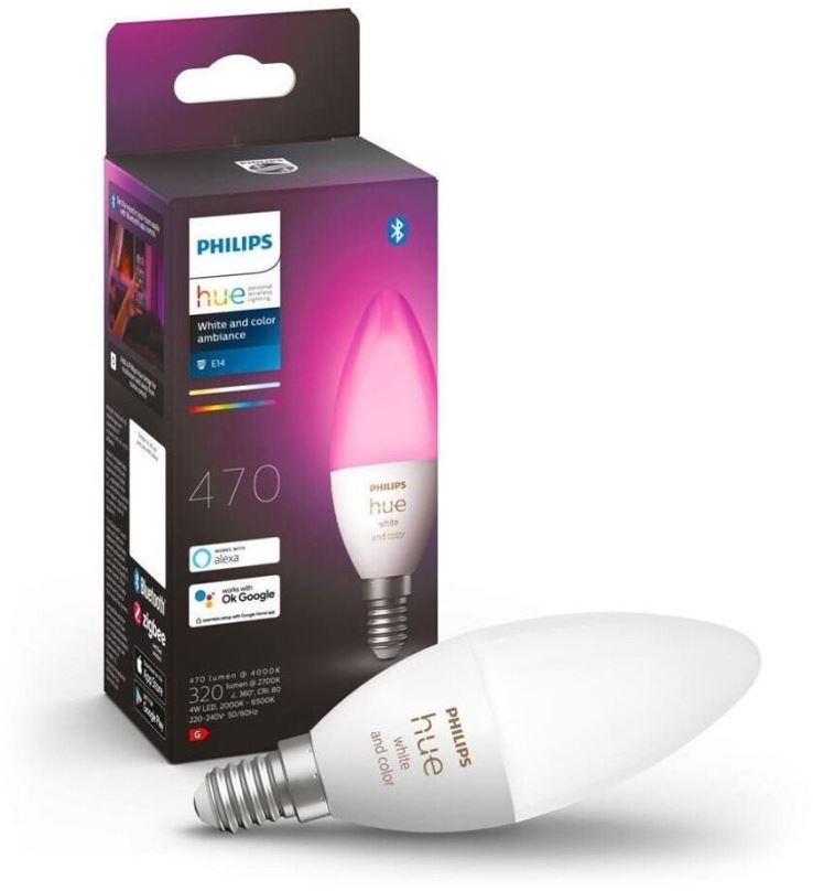 LED žárovka Philips Hue White and Color Ambiance 4W E14
