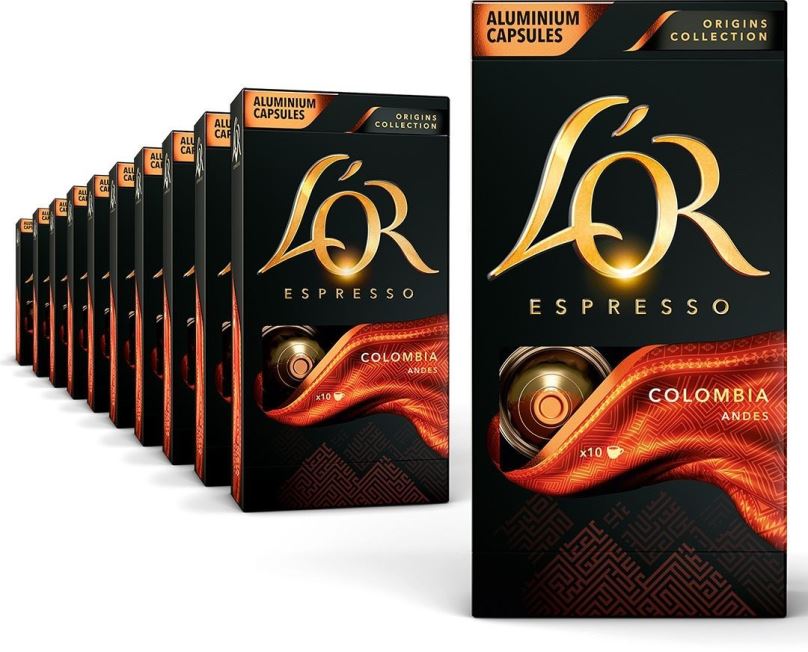 Kávové kapsle L'OR KARTON 10 x Colombia 10ks kapsle