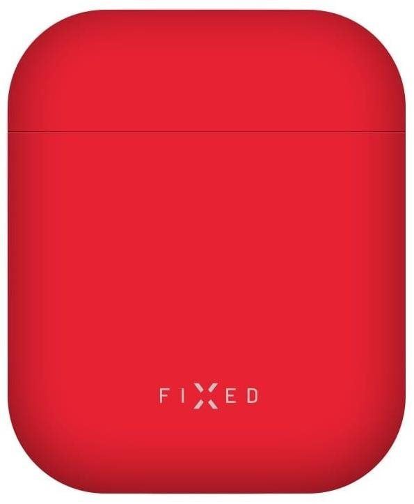 Pouzdro na sluchátka FIXED Silky pro Apple Airpods červené