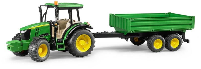 Auto Bruder Farmer - Traktor John Deere se sklápěcím přívěsem