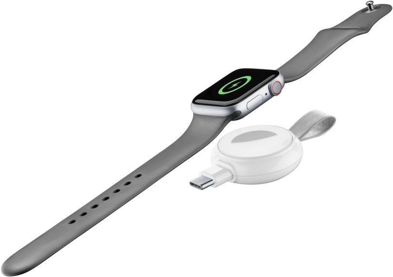 Bezdrátová nabíječka Cellularline Power Pill pro Apple Watch s USB adaptérem bílá