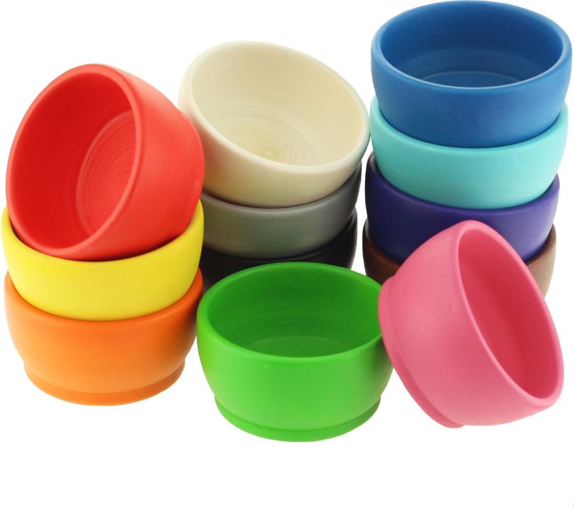 Vzdělávací sada Dřevěná hračka "Colourful bowls"