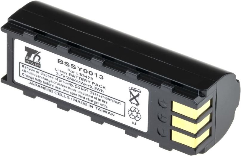 Nabíjecí baterie T6 Power pro čtečku čárových kódů Symbol BTRY-LS34IAB00-00, Li-Ion, 2500 mAh (9,3 Wh), 3,7 V