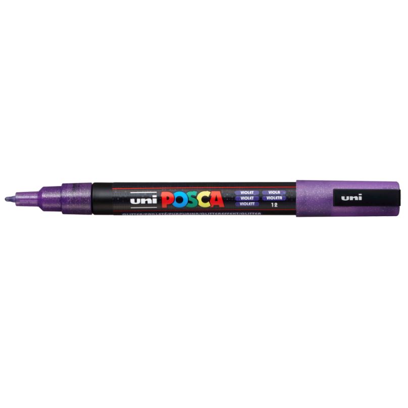 POSCA akrylový popisovač PC-3M, 0,9-1,3 mm Barva: třpytivě fialový (ML12)