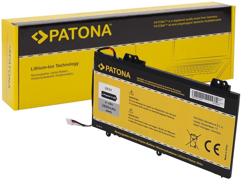 Baterie pro notebook PATONA pro ntb HP Pavilion 14-AL 3600mAh Li-Pol 11,55V, SE03, SE03XL