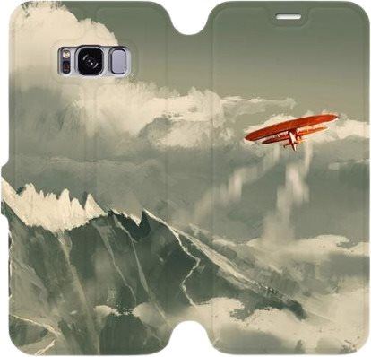 Kryt na mobil Flipové pouzdro na mobil Samsung Galaxy S8 - MA03P Oranžové letadlo v horách