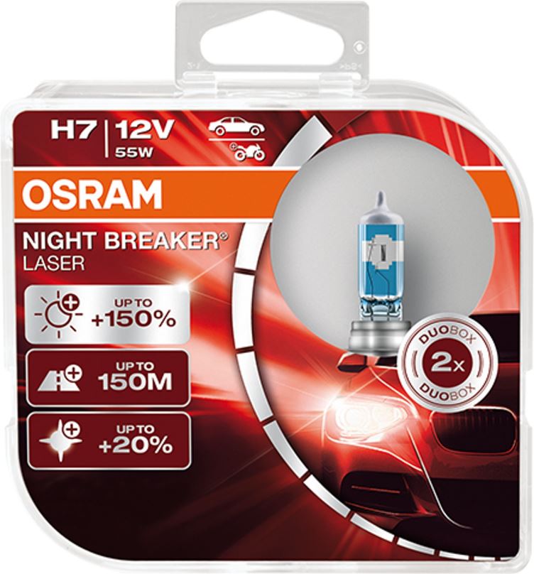 Autožárovka OSRAM H7 Night Breaker Laser +150%, 2ks