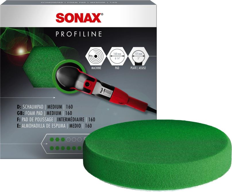 Brusný kotouč Sonax Profiline Kotouč zelený středně brusný - 160 mm