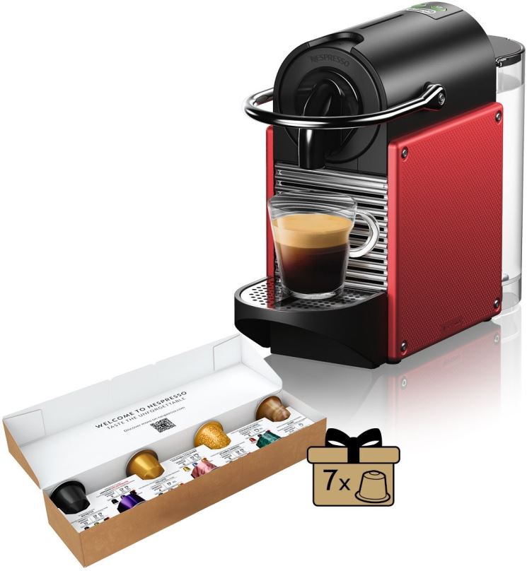 Kávovar na kapsle Nespresso De'Longhi Pixie Red EN124.R