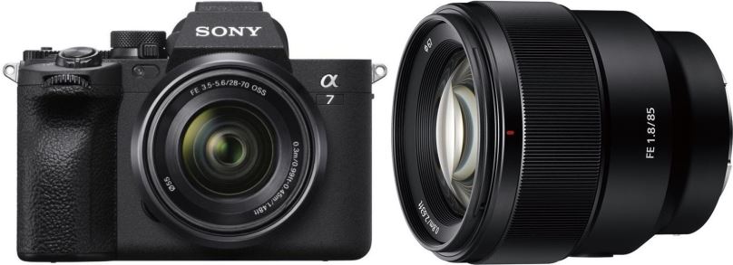 Digitální fotoaparát Sony Alpha A7 IV + FE 28–70 mm F3,5–5,6 OSS + FE 85 mm f/1.8