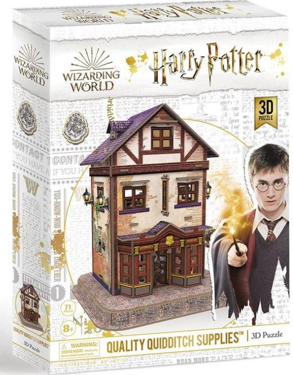 3D puzzle CUBICFUN 3D puzzle Harry Potter: Prvotřídní potřeby pro famfrpál 71 dílků