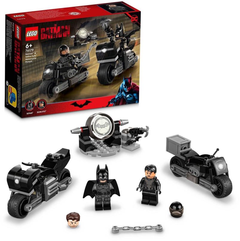 LEGO stavebnice LEGO® DC Batman™ 76179 Honička na motorce Batmana a Seliny Kyle