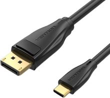 Video kabel Vention USB-C to DP 1.2 (Display Port) Cable 1M Black