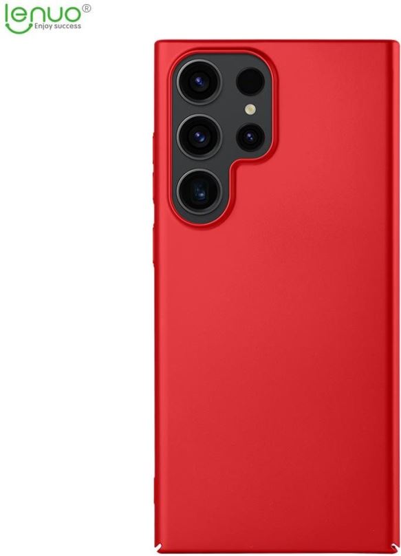 Kryt na mobil Lenuo Leshield obal pro Samsung Galaxy S23 Ultra, červená