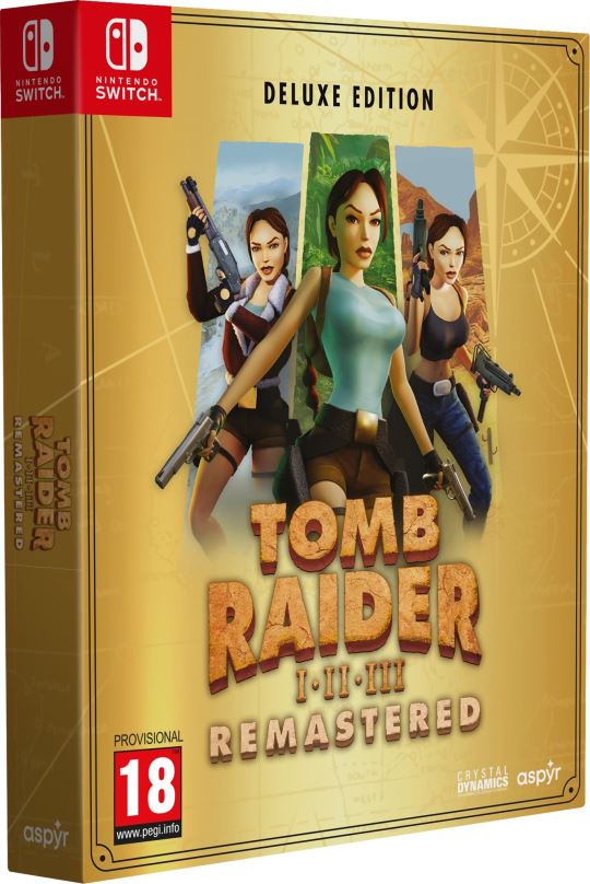 Hra na konzoli Tomb Raider I-III Remastered Starring Lara Croft: Deluxe Edition - Nintentdo Switch