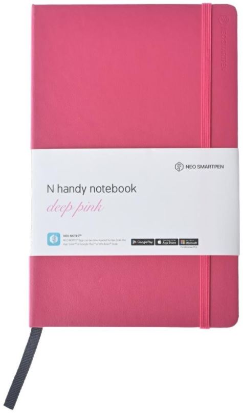 Zápisník NEO SMARTPEN Neo N Handy koženkový, linkovaný, růžový