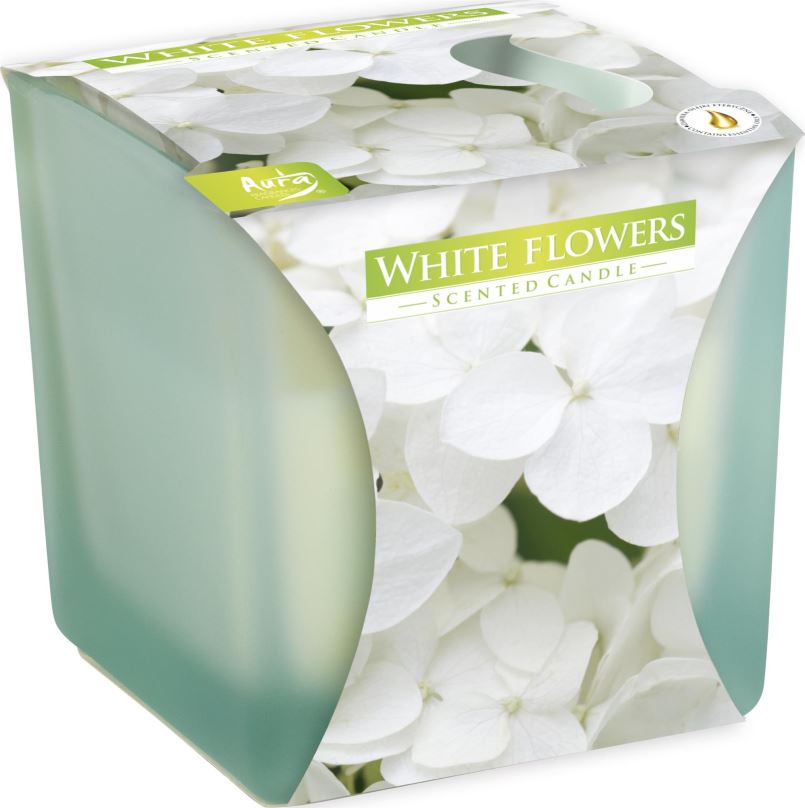Svíčka BISPOL Bíle květy 170 g