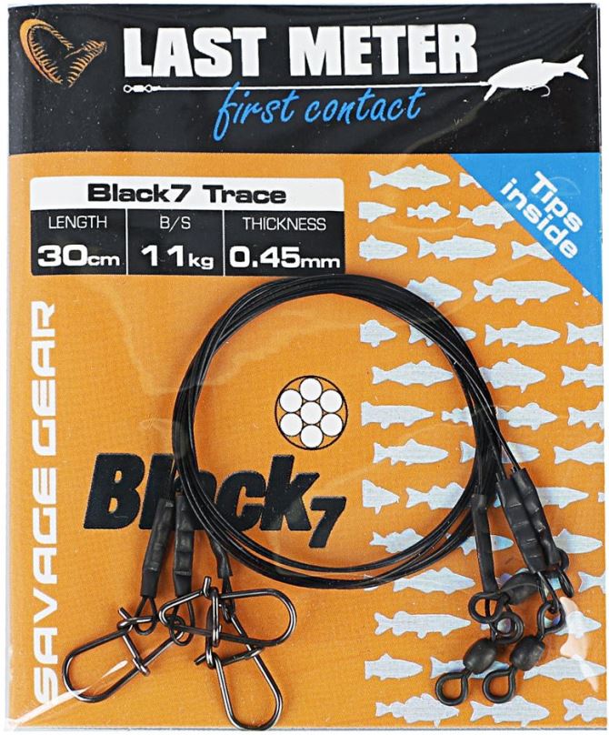 Savage Gear Lanko Black7 Trace 0,45mm 11kg 30cm 3ks