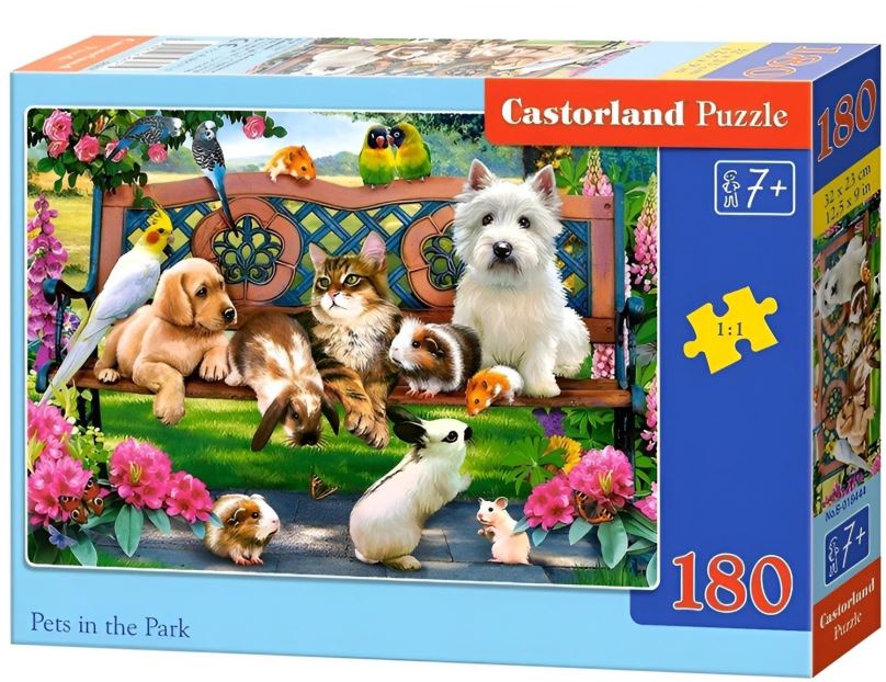 Puzzle CASTORLAND Puzzle Zvířátka v parku 180 dílků
