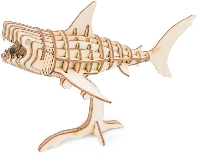 ROBOTIME Rolife 3D dřevěné puzzle Žralok 41 dílků