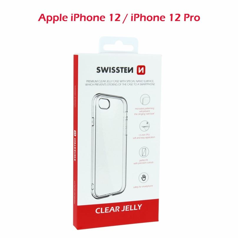 Kryt na mobil Swissten Clear Jelly pro Apple iPhone 12/iPhone 12 Pro