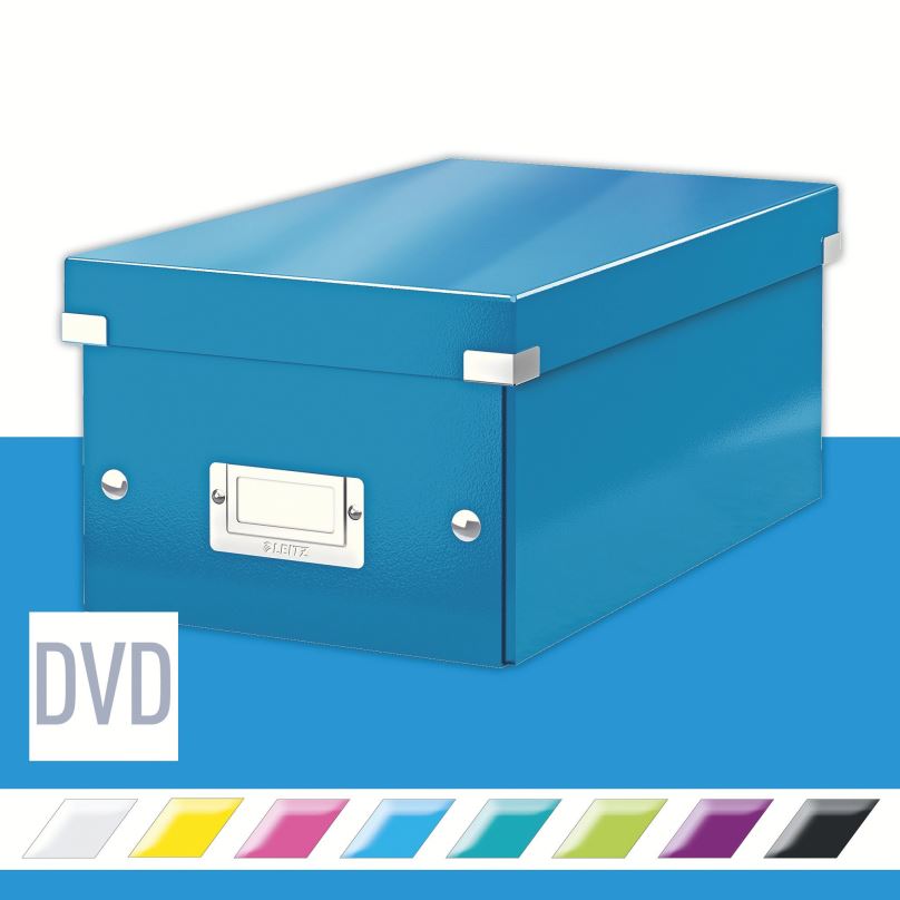 Archivační krabice LEITZ WOW Click & Store DVD 20.6 x 14.7 x 35.2 cm, modrá