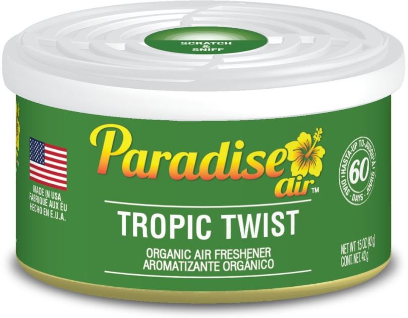 Vůně do auta Paradise Air Organic Air Freshener, vůně Tropic Twist