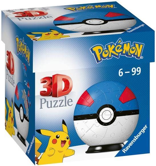 Puzzle Ravensburger 3D puzzle 112654 puzzle-Ball Pokémon Motiv 2 - položka 54 dílků