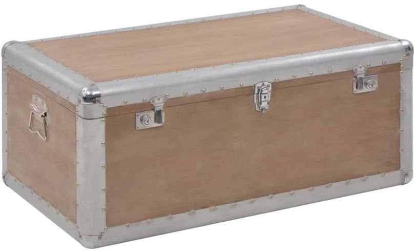 Úložný box Úložný box z masivního jedlového dřeva 91 x 52 x 40 cm hnědý