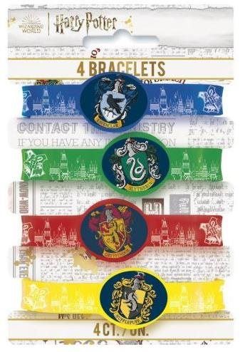 Doplněk ke kostýmu Unique Gumové náramky Harry Potter, 4 ks