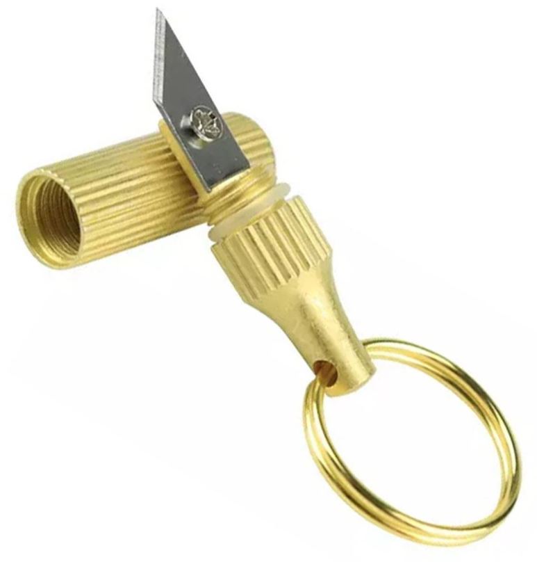 Šroubovák APT AG856 Klíčenka kompaktní nožík zlaté barvy