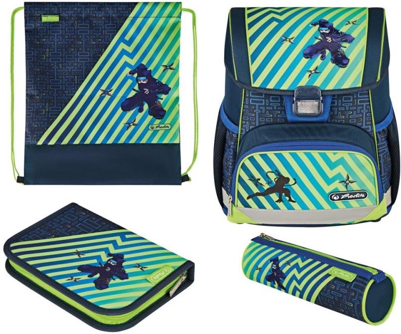 Aktovka HERLITZ Loop+ Školní taška, Ninja, 16L
