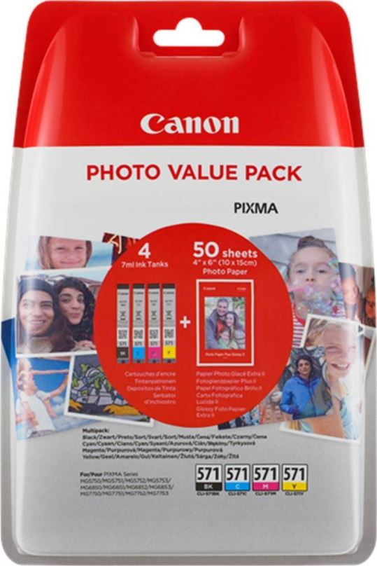 Cartridge Canon XL CLI-571 C/M/Y/BK PHOTO VALUE Multi pack
