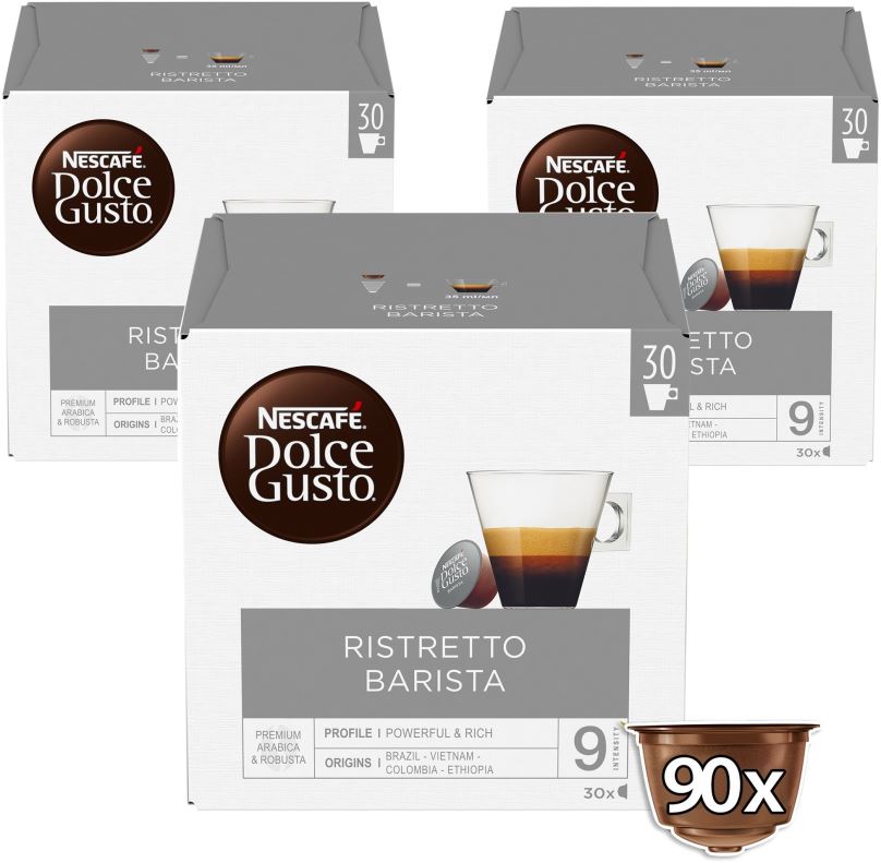 Kávové kapsle NESCAFÉ® Dolce Gusto® Barista, 30 kapslí v balení (3ks)