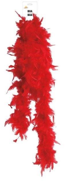 Doplněk ke kostýmu Guirca Boa červené s peřím – Charlestone 180 cm