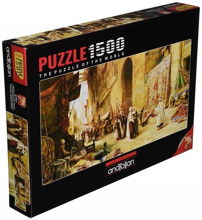 Puzzle Anatolian Panoramatické puzzle Prodej koberců v Káhiře 1500 dílků