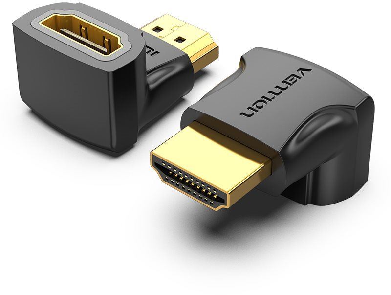 Redukce Vention HDMI 90 Degree Male to Female Adapter Black 2 Pack