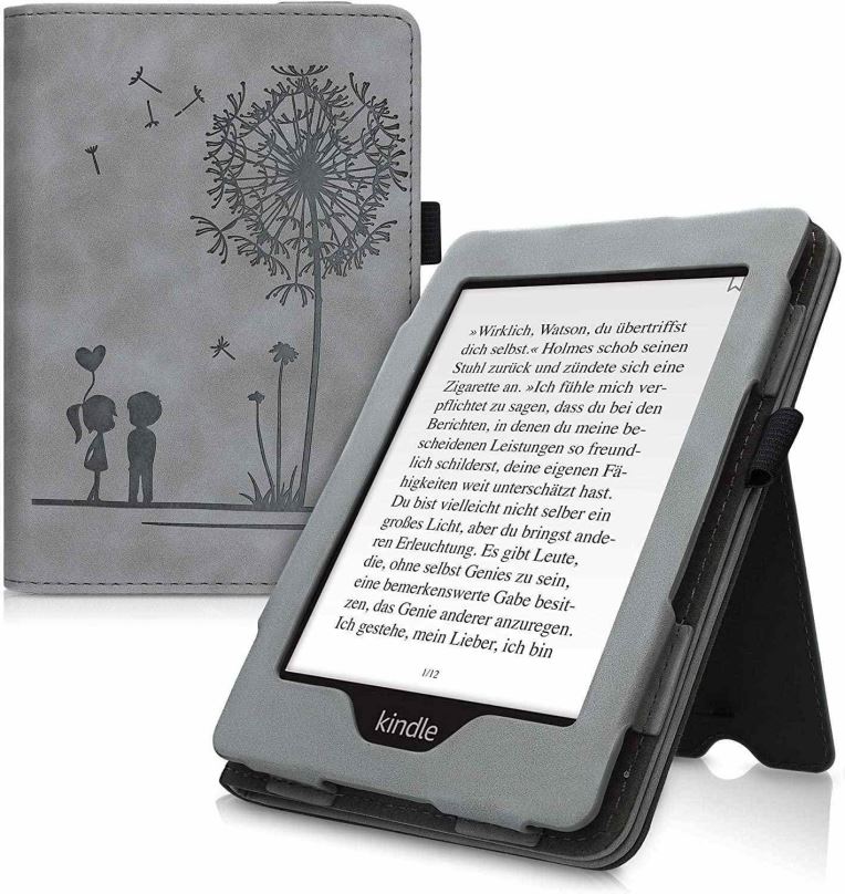 Pouzdro na čtečku knih KW Mobile - Dandelion Love - KW5022202 - Pouzdro pro Amazon Kindle Paperwhite 4 (2018) - barva šedá