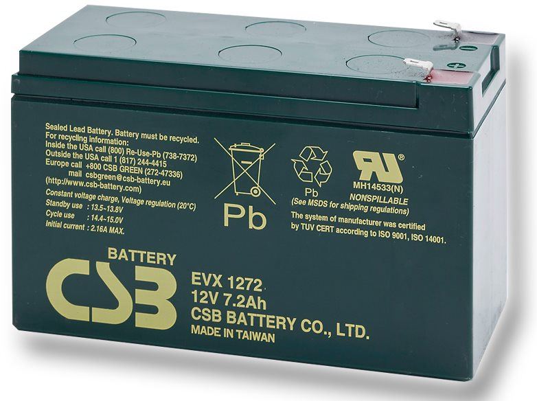Trakční baterie CSB EVX1272, baterie 12V, 7,2Ah