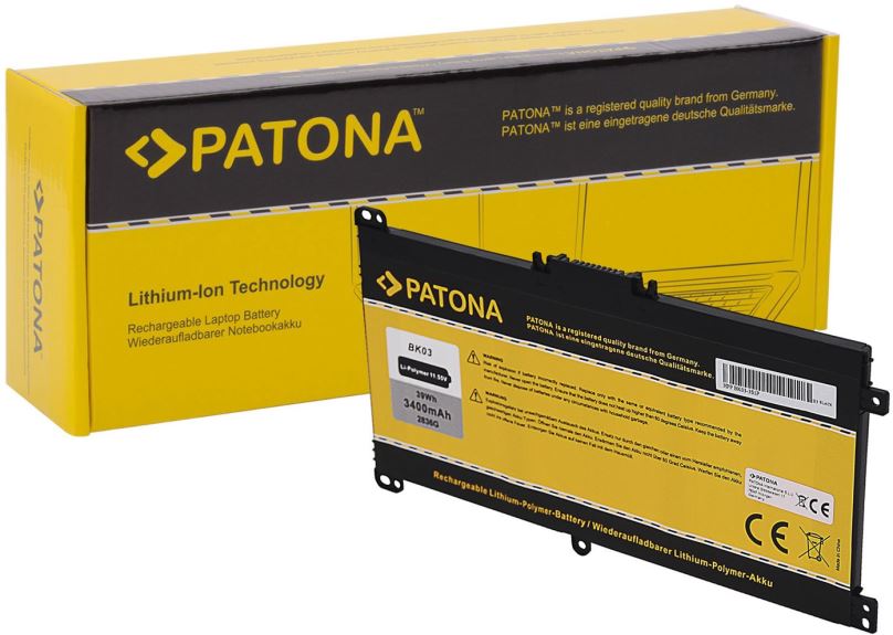 Baterie do notebooku PATONA pro ntb HP Pavilion X360 3400mAh Li-Pol 11,55V BK03 / BK03XL