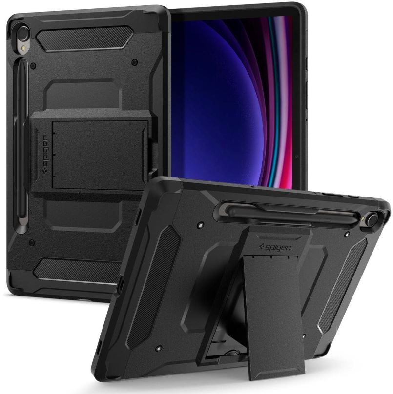 Pouzdro na tablet Spigen Tough Armor Pro Black Samsung Galaxy Tab S9