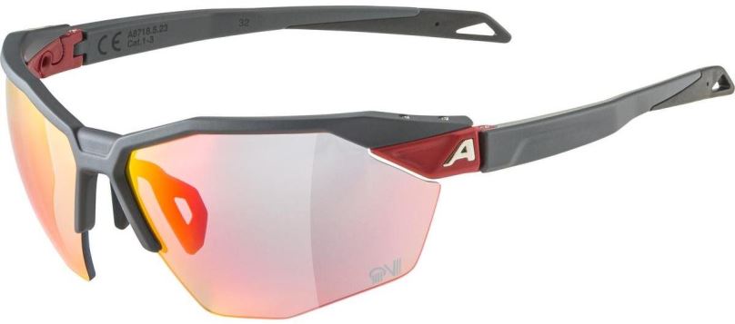 Cyklistické brýle Alpina Twist SIX HR QV midnight-grey red matt