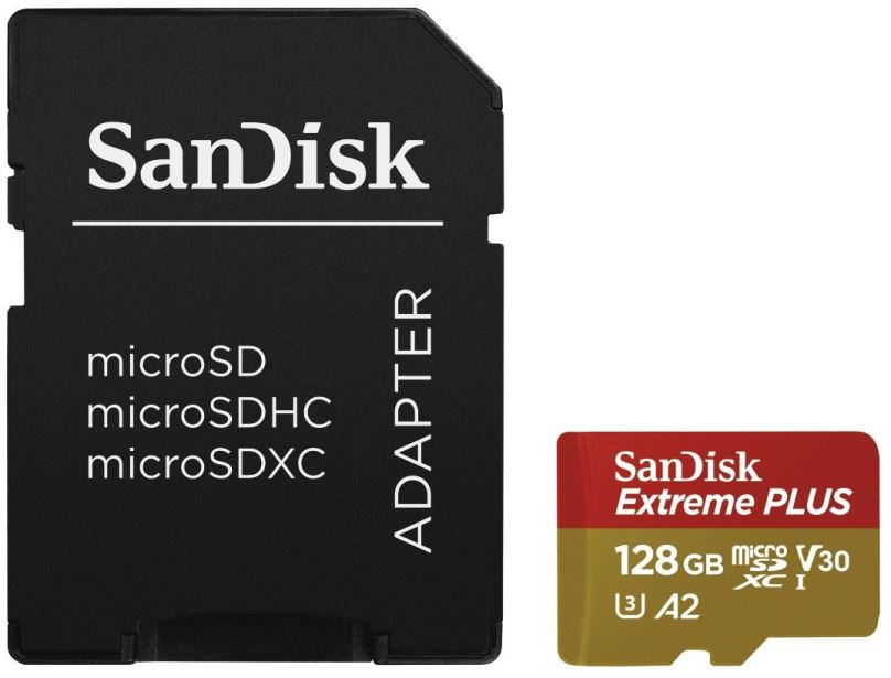 Paměťová karta SanDisk MicroSDXC 128GB Extreme Plus + SD adaptér