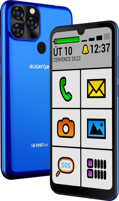 Mobilní telefon Aligator S6100 SENIOR modrý