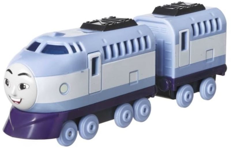 Vláček Mattel Tomáš a přátelé Tahací kovová mašinka s vagónem Kenji
