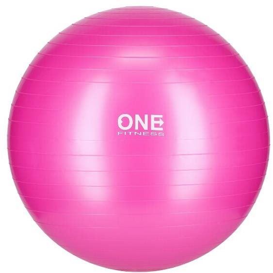 Gymnastický míč ONE Fitness Gym Ball 10 růžový, 55 cm
