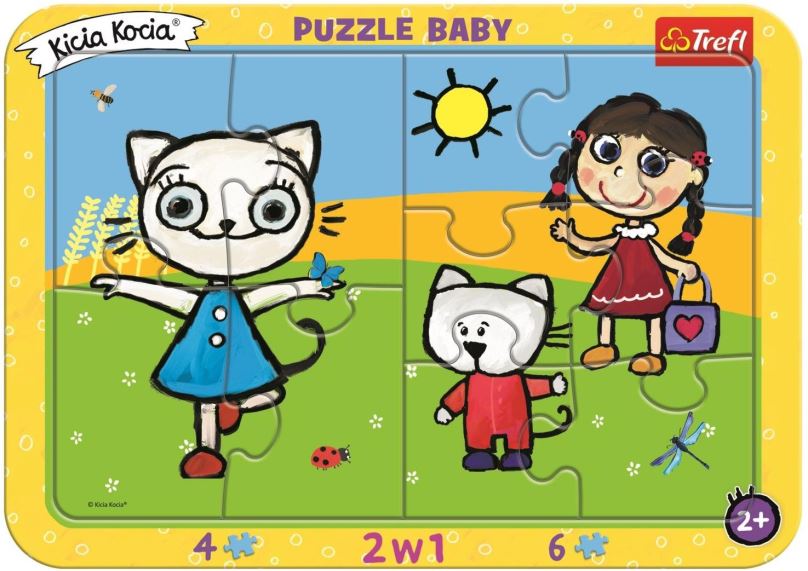 TREFL Baby puzzle Kicia Kocia: Šťastné kotě 2v1, 10 dílků