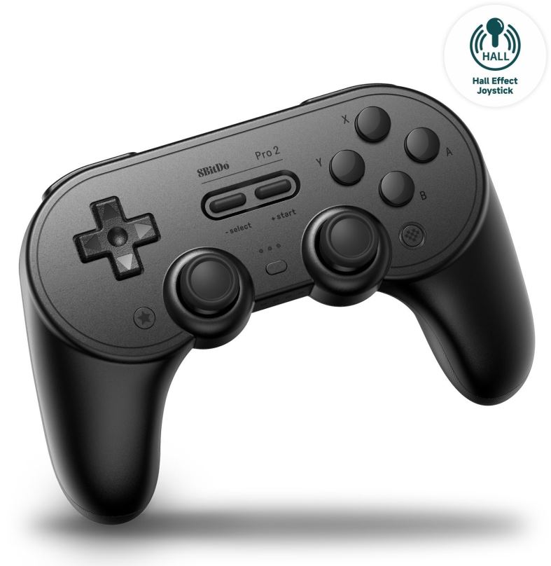 Gamepad 8BitDo Pro 2 Wireless Controller (Hall Effect Joystick) - Black Edition - Nintendo Switch